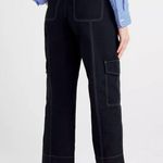 Free Assembly NAVY BLAZER Women's 100% Cotton Cargo Pants,Pockets,Casual|Size:M White Size M Photo 2