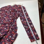 Veronica Beard  Louella Berry Floral Print Silk-Satin Mini Dress 4 NEW *TINY FLAW Photo 13