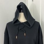 Old Navy XL Petite Black Sweatshirt Hoodie Dress with Pockets Photo 7
