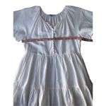 Madewell  White Linen-Blend Flutter-Sleeve Tiered Mini Dress Photo 12