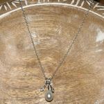 Pearl & CZ Silver Tone Necklace Photo 8