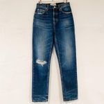 Everlane  The High Rise Cheeky Straight Jean in Distressed Blue Size 25 Photo 1