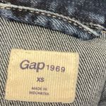Gap Women's Blue Denim Button Down Long Sleeve Collar Jean Coat Jacket Size XS Photo 3