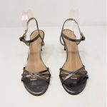 Stuart Weitzman Starla 80 Ankle Strap Leather Heel Gunmetal Gray Silver US 8 Photo 9
