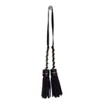 Double Brown Suede Leather & Gold Chain TASSELS for Handbag Purse Luggage FOB Photo 2