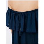 Free People  Serrafina Navy Off The Shoulder Mini Dress Photo 1