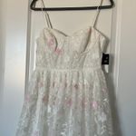 City Studios Floral Embroidered Tulle Bustier Gown Ivory/Pink‎ Prom Formal White Size undefined Photo 5