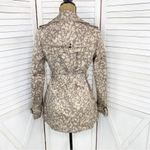 Anthropologie Daughters of the Liberation Subtle Survival Animal Print Trench Coat Taupe 2 Photo 3