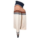 Madewell  NEW Brookdale Fair Isle Turtleneck Sweater Alpaca Cream Navy Orange XXL Photo 2