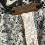 Free People Black & Gray Keyhole Neck Cold Shoulder Top. Beaded Neck & Sleeves Photo 7