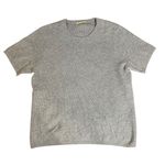 Marine layer Heather Blue Merino Wool Blend Short Sleeve Sweater Tee Size Large Photo 0