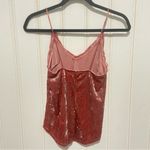 Kimchi Blue Pink Crushed Velvet Lace Trim Cami -185 Photo 4