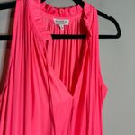 Current Air  Hot Pink Print Satin Ruched Cara Pleated Mini Dress Photo 3