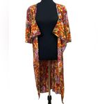 LuLaRoe  Shirley HTF Rare Bright Multicolor Floral Kimono cover up Photo 1