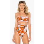 Diane Von Furstenberg  Cheeky High-Waist Floral-Print Swim Bikini Bottoms Small Photo 11