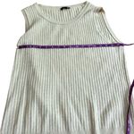 Lafayette 148 Cashmere Cream Ribbed Knit Sleeveless Sweater Tank Vest Size Large Tan Photo 4