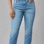 American Eagle  Medium Wash Mom Jeans Raw Hem Size 0 Photo 0