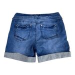 Junior Wallflower Blue Denim Shorty Shorts Size 7 Mid Rise Embroidered Daisys Photo 4