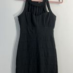 Junior Girl Knee Length Bodycon Party Dress Size 3 Black Back Zip Tiered Cut Out Photo 0