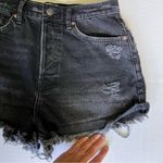 Free People We the Free Lasso High Waist Cutoff Denim Shorts size 28 washed black Photo 4