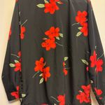 Bonworth  Black Top with Red Floral Design Photo 4