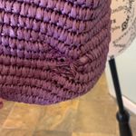 Merona Purple Woven Paper Tote Shoulder Bag with Wood Beaded Tassel Photo 3