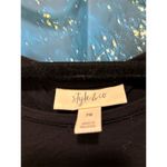 Style & Co Women's Black T-Shirt Dress Short Sleeve Petites Size Medium Petite Photo 2