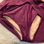 J.Crew J. Cew Re-Imagined Swim‎ Dress Size 8 Halter Onepiece Burgundy Wine Wrap Women's Photo 3