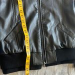 White Birch  Black Faux Leather Jacket.Size S Photo 6