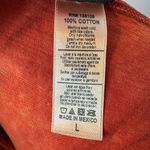 Harley Davidson Large Burnt Orange Graphic Round Hem Women's Tank Top Biker Photo 5