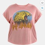 Terra & Sky  Pink Graphic Tee with Leopard Design Photo 0