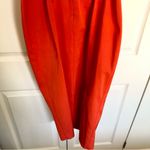 Red Orange Mestiza NY Ruffle Midi Dress Size 8 Photo 6