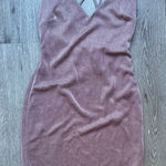 Lovely Day  Metallic Mauve Glitter Bodycon Mini Dress Small Party Night Out Photo 0