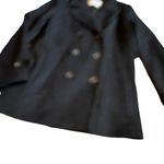 Babaton  Cashmere Blend Double Breasted Black Peacoat Coat Jacket Size Medium Photo 3