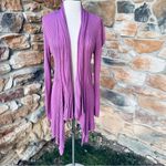 Dennis Basso  Lilac Open Front Cardigan Photo 5