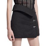 NWT Dion Lee Quilted Canvas Wave Mini Skirt Black Asymmetric Wrap AUS 14 US 10 Photo 1