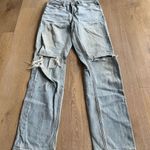 American Eagle  90’s Straight Leg Distressed Light Wash Jeans Photo 0