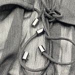 IRO NEW Womens 44 (12) Drinera Puff-Sleeve Crop Top Shimmery Black Front Tie Photo 7