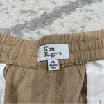 kim rogers Tan Straight Linen Pants Photo 6