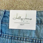 New with tags Jelly jeans high rise distressed mom jeans in size 11 Blue Photo 4
