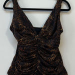 MiracleSuit  Leopard Animal Print Women's Swim Top Tankini Size‎ 12 Shaping Photo 0