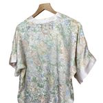 Amanda Smith VTG 90s Short Sleeve Button Down Pink Floral Satin Night Shirt Photo 6