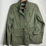 Arizona Womans  Jeans XL Green Utility Jacket Zip Up Photo 0
