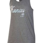 NCAA Kansas Jayhawks Women's Gray Racerback Tank Top, Medium Photo 0