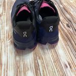 on cloud On | Cloudvista Waterproof Trail Running Shoe (Women) |10  Waterproof: protects against rain, puddles and slush to keep feet dry in wet conditions Trail: provides superior stability and traction on hills, uneven surfaces and changing terrain Lightweight: puts cushioning and performance underfoot with an emphasis on streamlined comfort Removable, cushioned insole allows for custom orthotics Helion™ superfoam cushioning delivers lightweight energy return even in hot and cold temperatures CloudTec® sole provides a smooth ride that moves naturally with each stride Missiongrip™ multidirectional lugs in the tread maintain superior grip on changing terrain Synthetic and textile upper/textile lining/rubber sole Photo 5