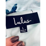 Lulus Sammi Light Blue Floral Print Ruffled Surplice Maxi Dress Size Large NEW Photo 7