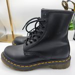 Dr. Martens 1460 Smooth Leather Boots Womens Size 8 Black Lace Up Photo 0
