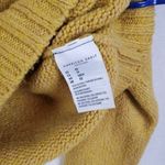 American Eagle Sweater XS Yellow Tan Fairisle Cropped Aztec High Crew Neck Soft Photo 4