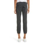 NILI LOTAN Cropped Military Pants Jogger Stretch Cotton Twill Black size 8 Photo 3