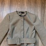 ZARA Belted Houndstooth Frock Blazer Coat Size S NWOT Photo 3